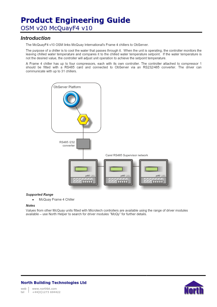 Preview thumbnail of page 1 of the McQuayF4 Engineering Guide PDF document.